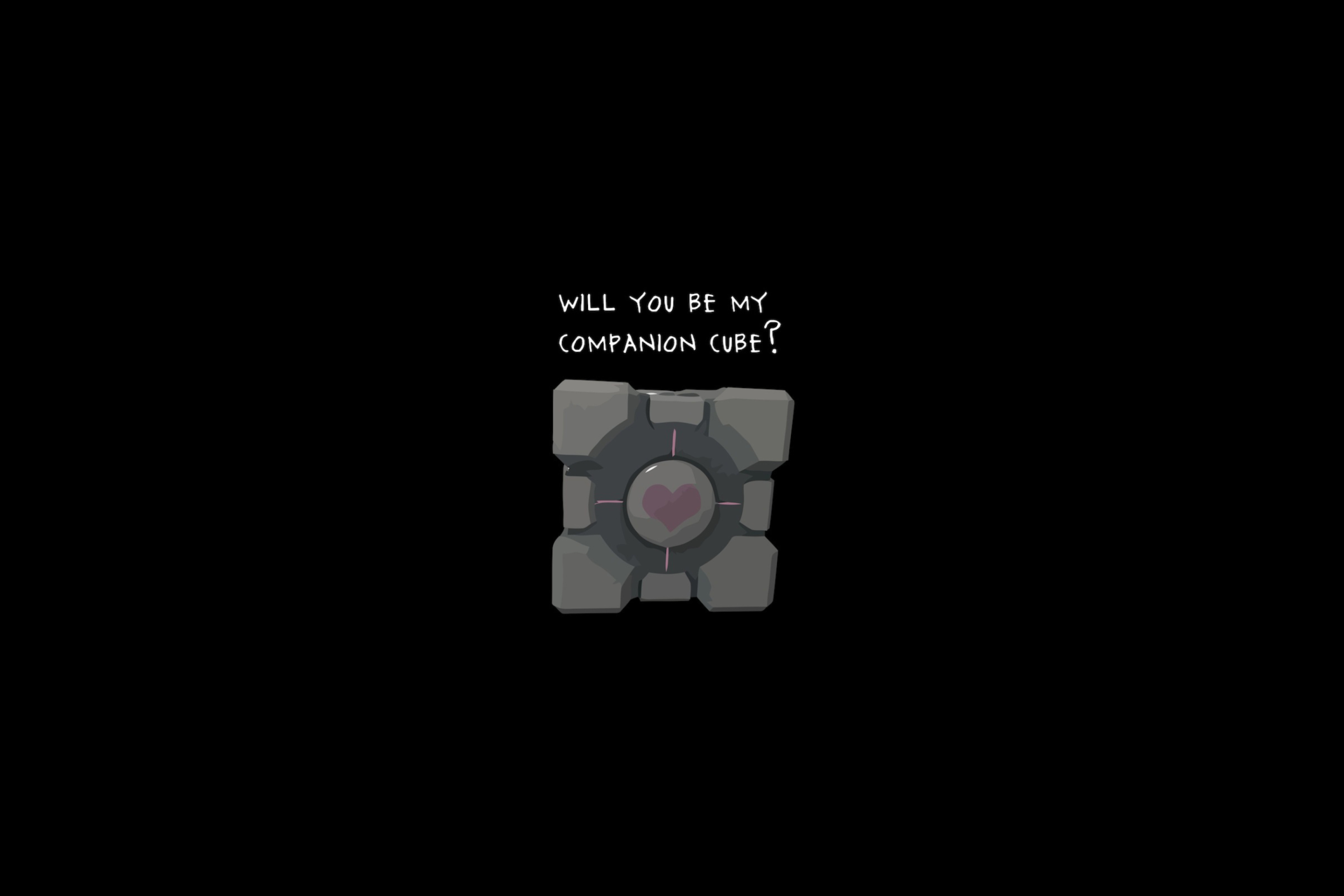 Screenshot №1 pro téma Companion Cube 2880x1920