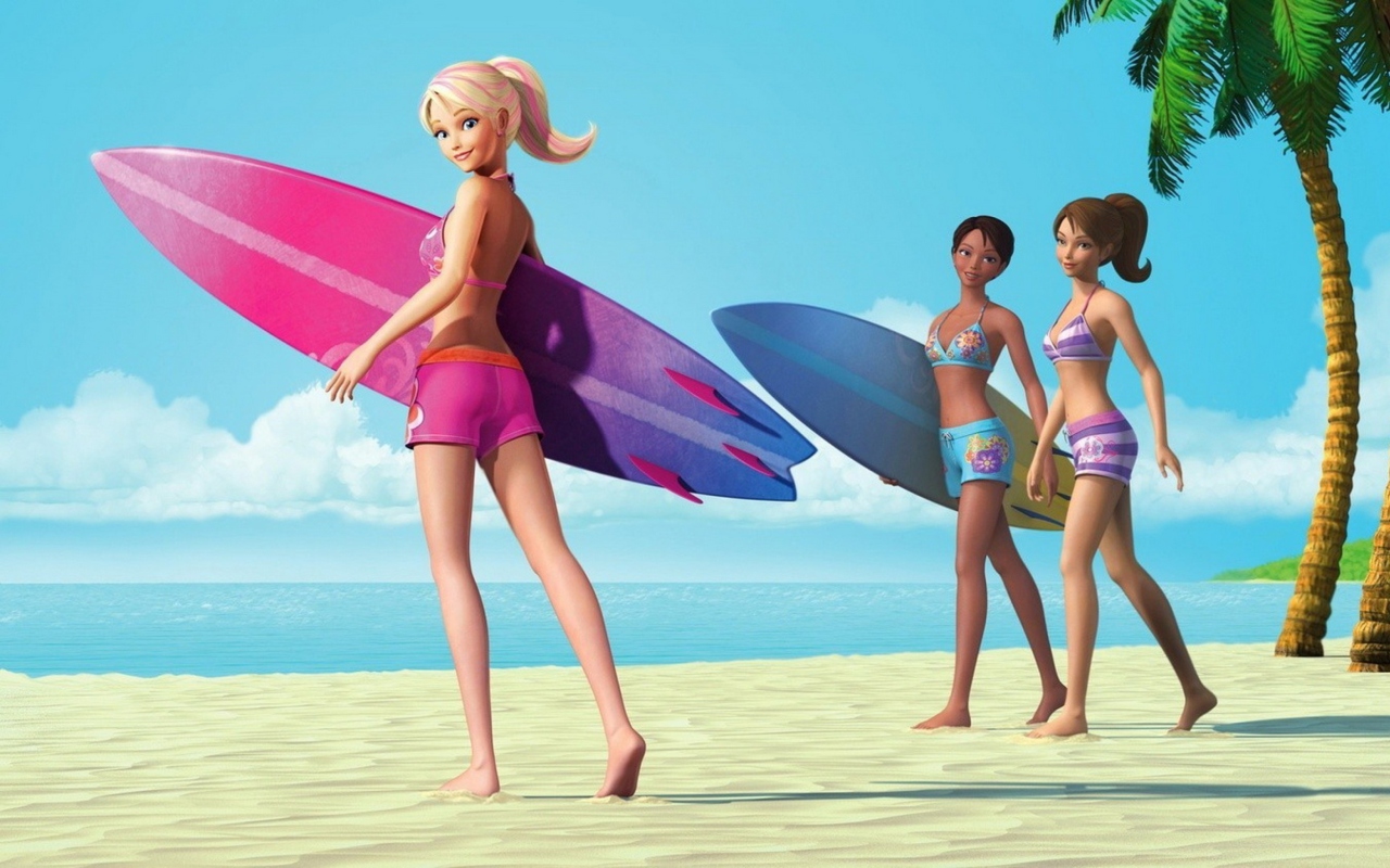 Screenshot №1 pro téma Barbie Surfing 1280x800