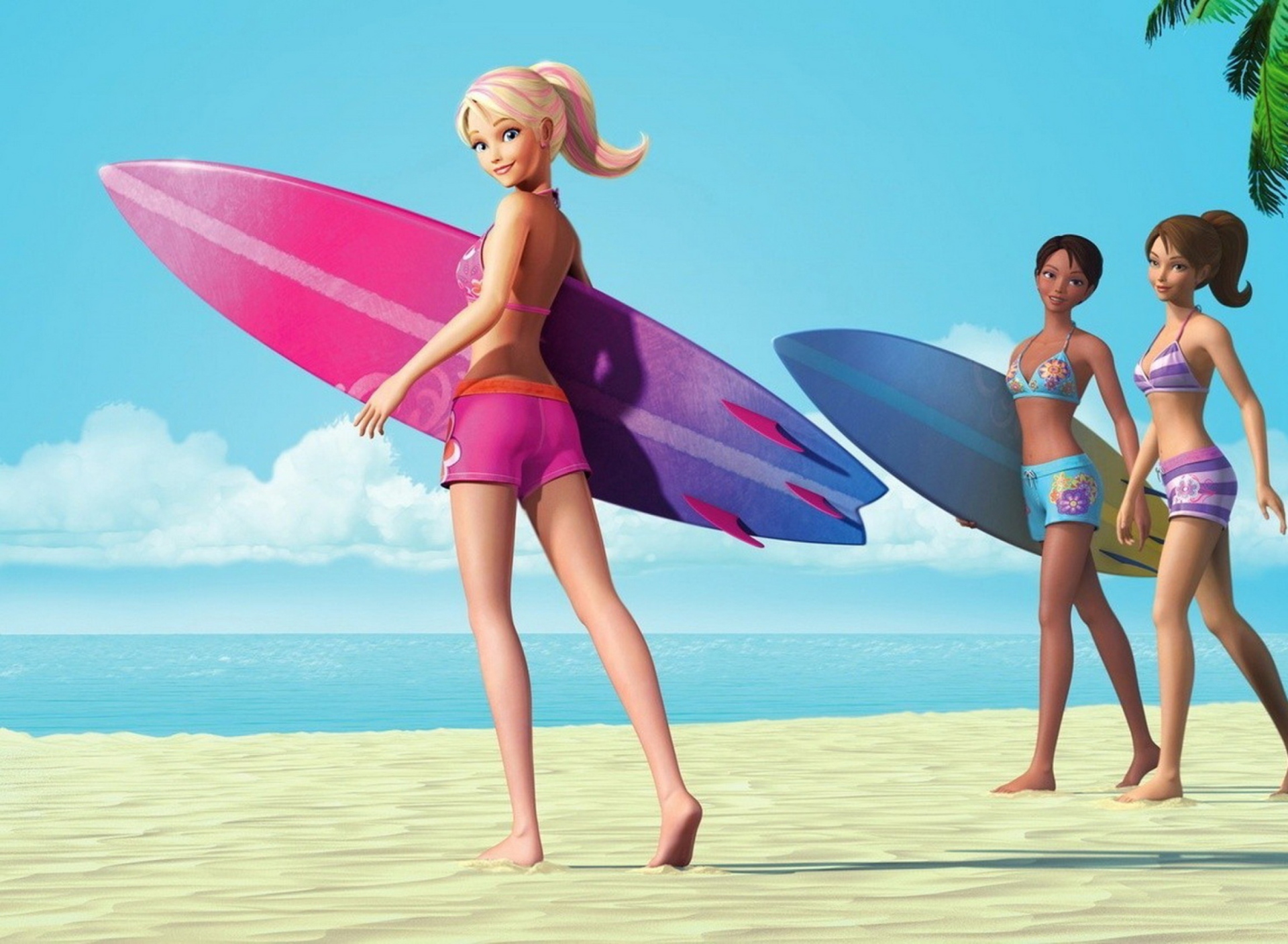 Обои Barbie Surfing 1920x1408