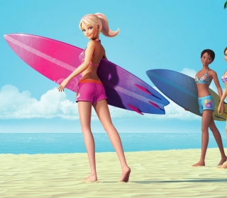 Kostenloses Barbie Surfing Wallpaper für 128x128