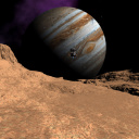 Callisto moon of Jupiter wallpaper 128x128