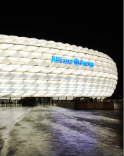 Allianz Arena is stadium in Munich wallpaper 176x220