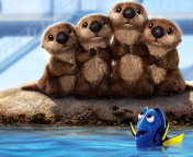 Screenshot №1 pro téma Finding Dory 3D Film with Beavers 176x144