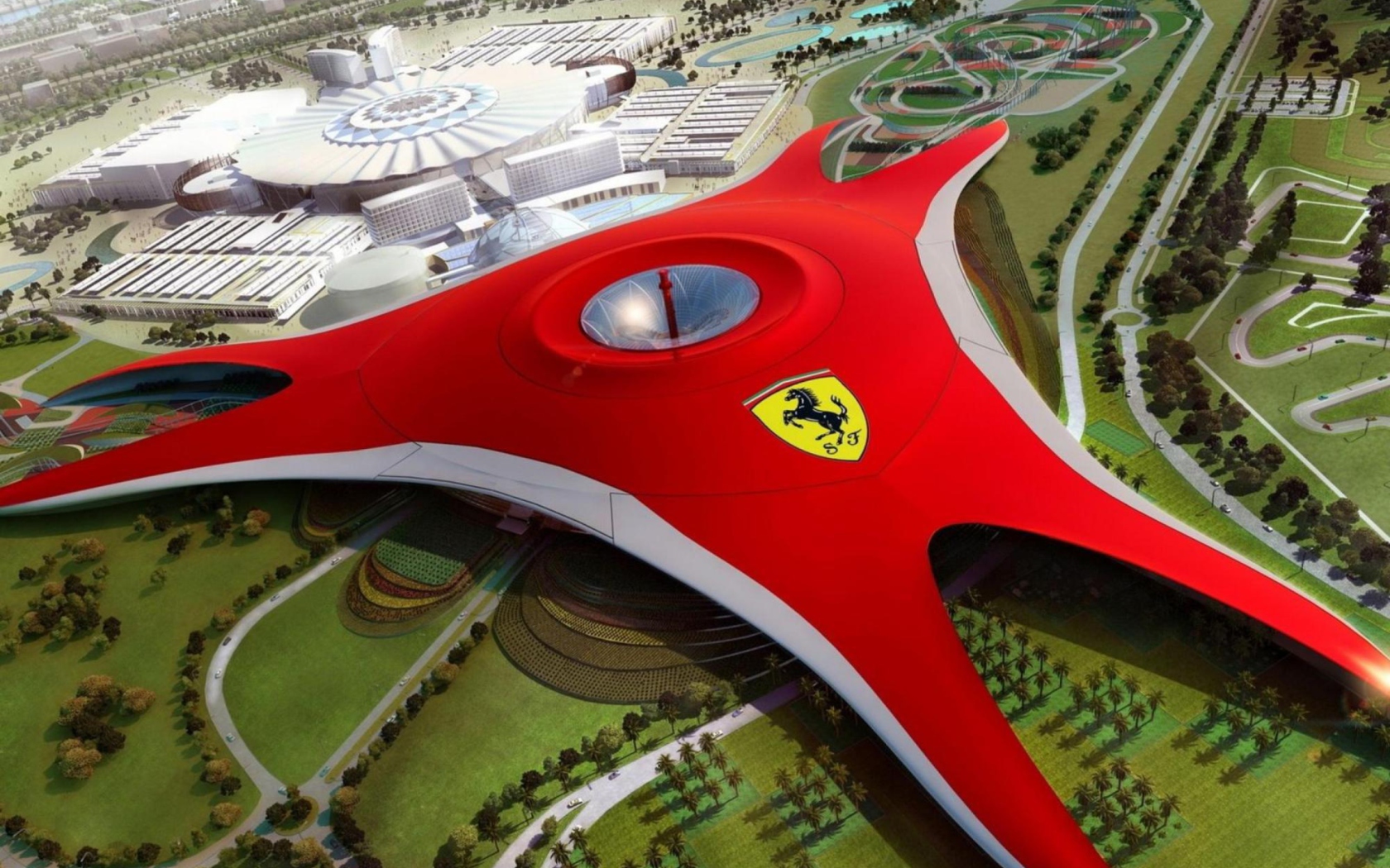 Обои Ferrari World Abu Dhabi - Dubai 1680x1050