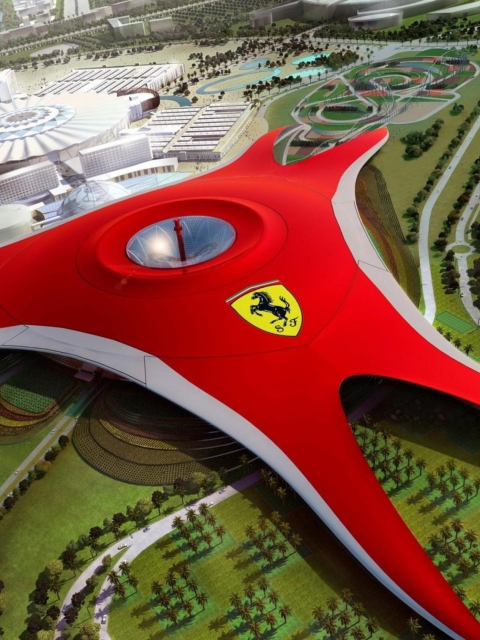 Sfondi Ferrari World Abu Dhabi - Dubai 480x640