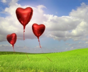 Screenshot №1 pro téma Love Balloons 176x144