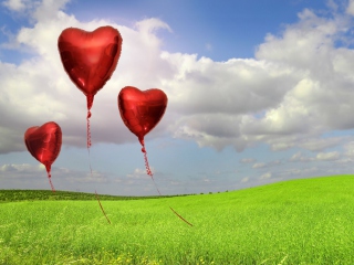 Das Love Balloons Wallpaper 320x240