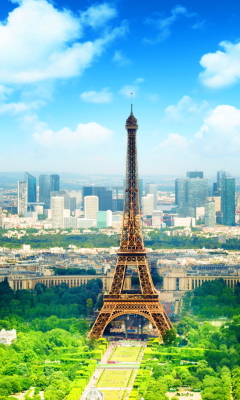 Das Paris In Summer Wallpaper 240x400