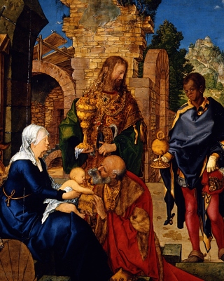 Albrecht Durer Adoration of the Magi sfondi gratuiti per 640x1136