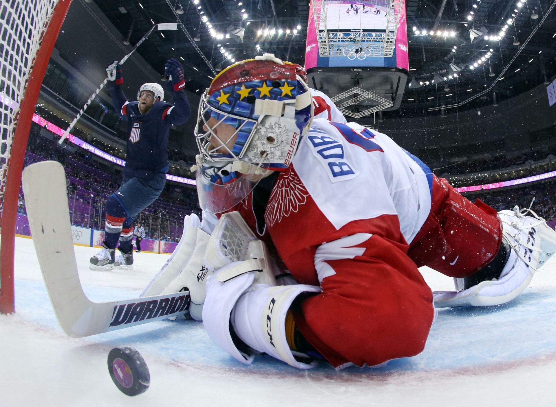 Обои Usa Russia Hockey Olympics 1920x1408