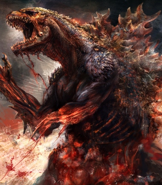 Godzilla 2014 Concept sfondi gratuiti per Nokia Asha 306