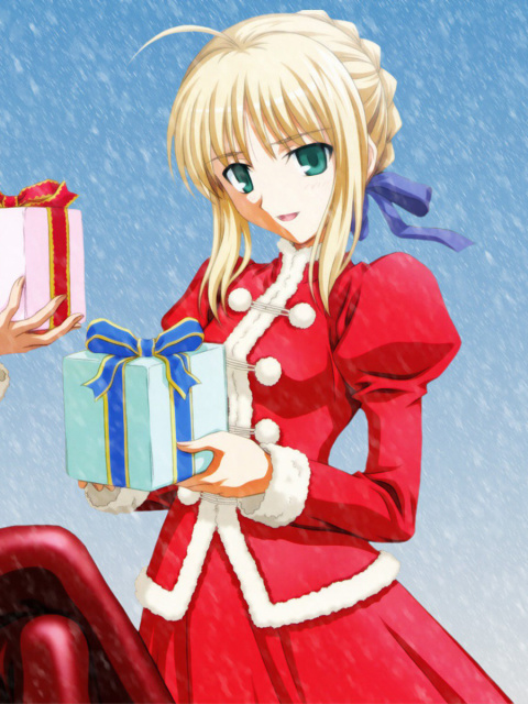 Screenshot №1 pro téma Anime Christmas 480x640