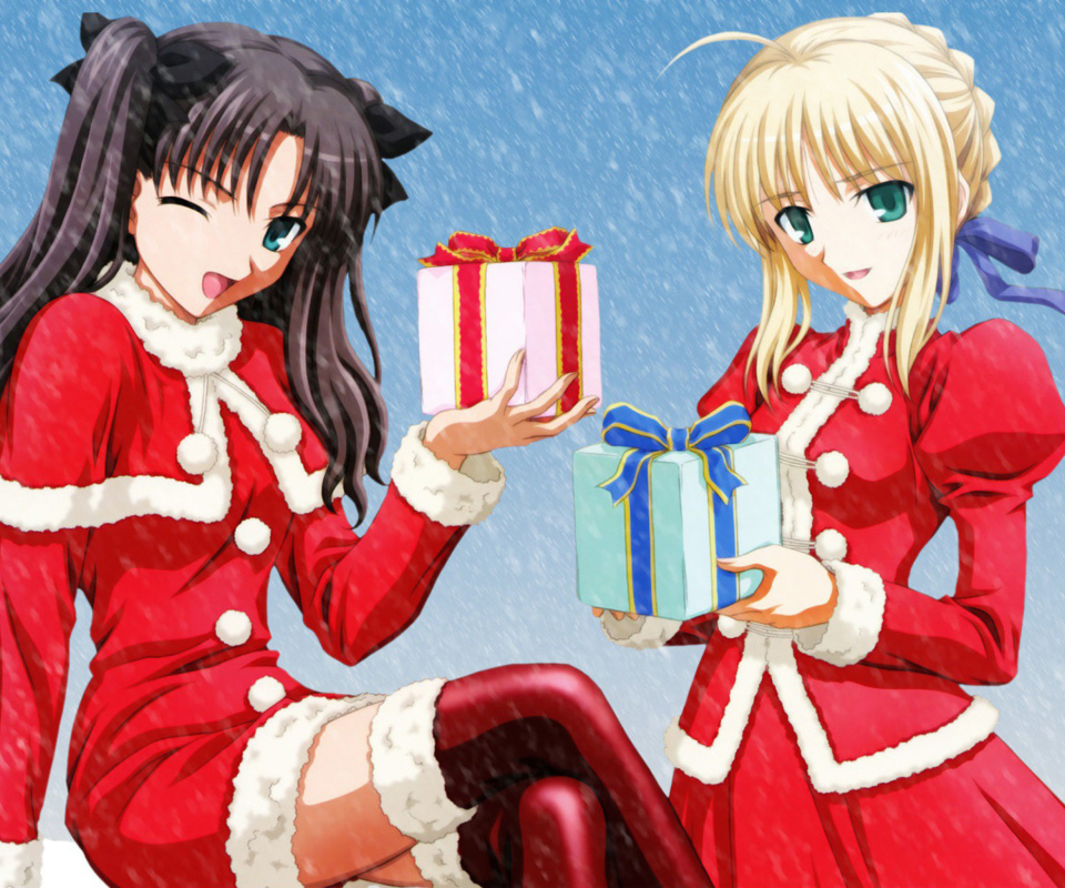 Anime Christmas wallpaper 960x800