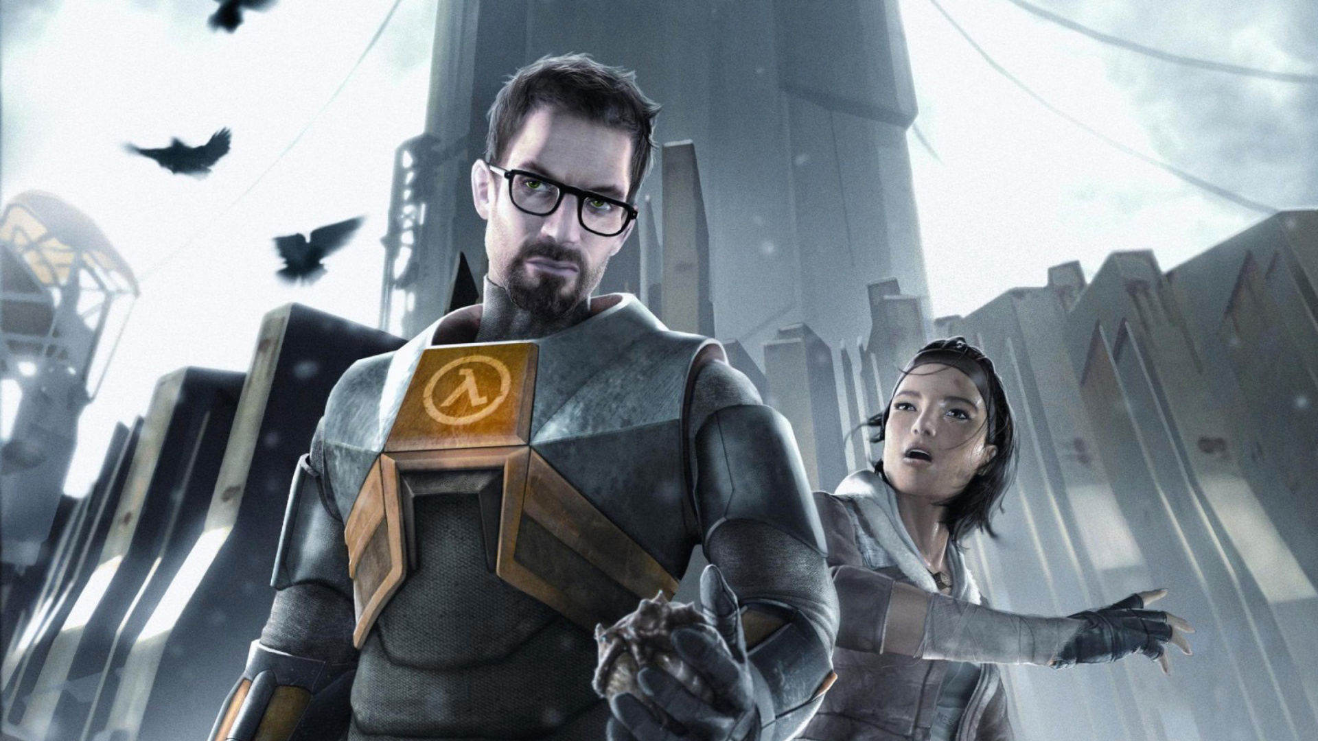 Sfondi Half life with Freeman, Alex in City 17 1920x1080