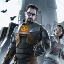 Half life with Freeman, Alex in City 17 wallpaper 208x208