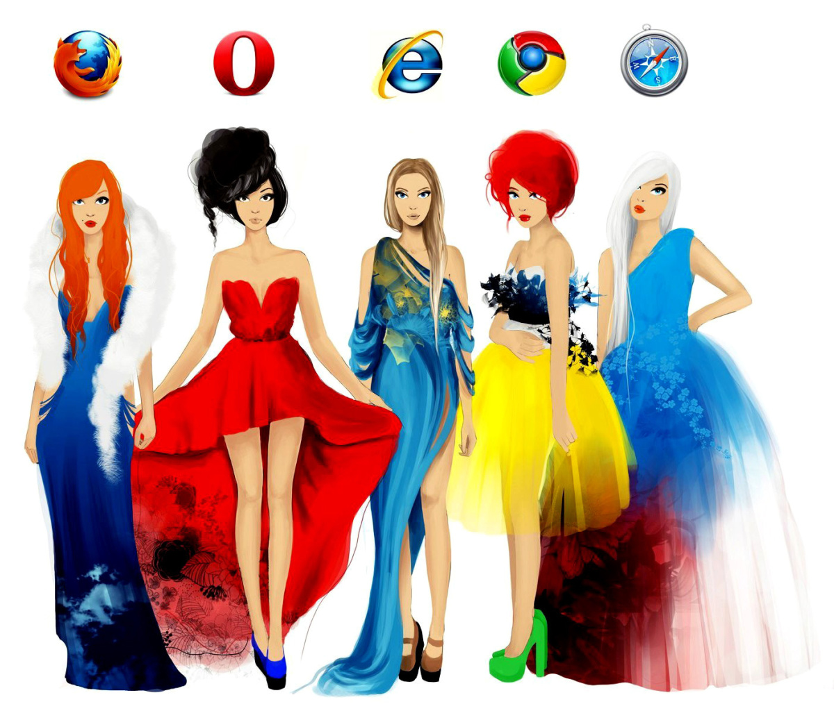 Browsers Girls wallpaper 1200x1024