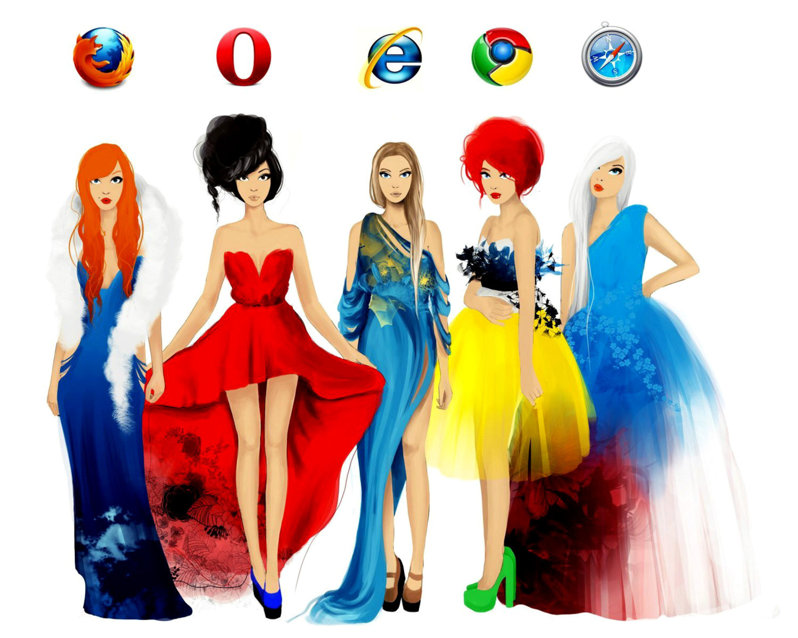 Обои Browsers Girls 1600x1280