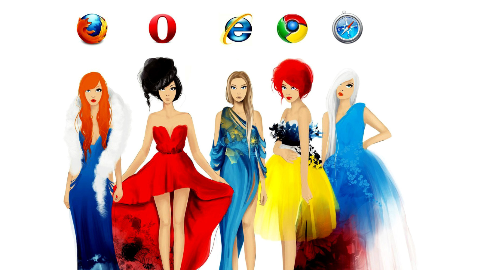 Das Browsers Girls Wallpaper 1600x900