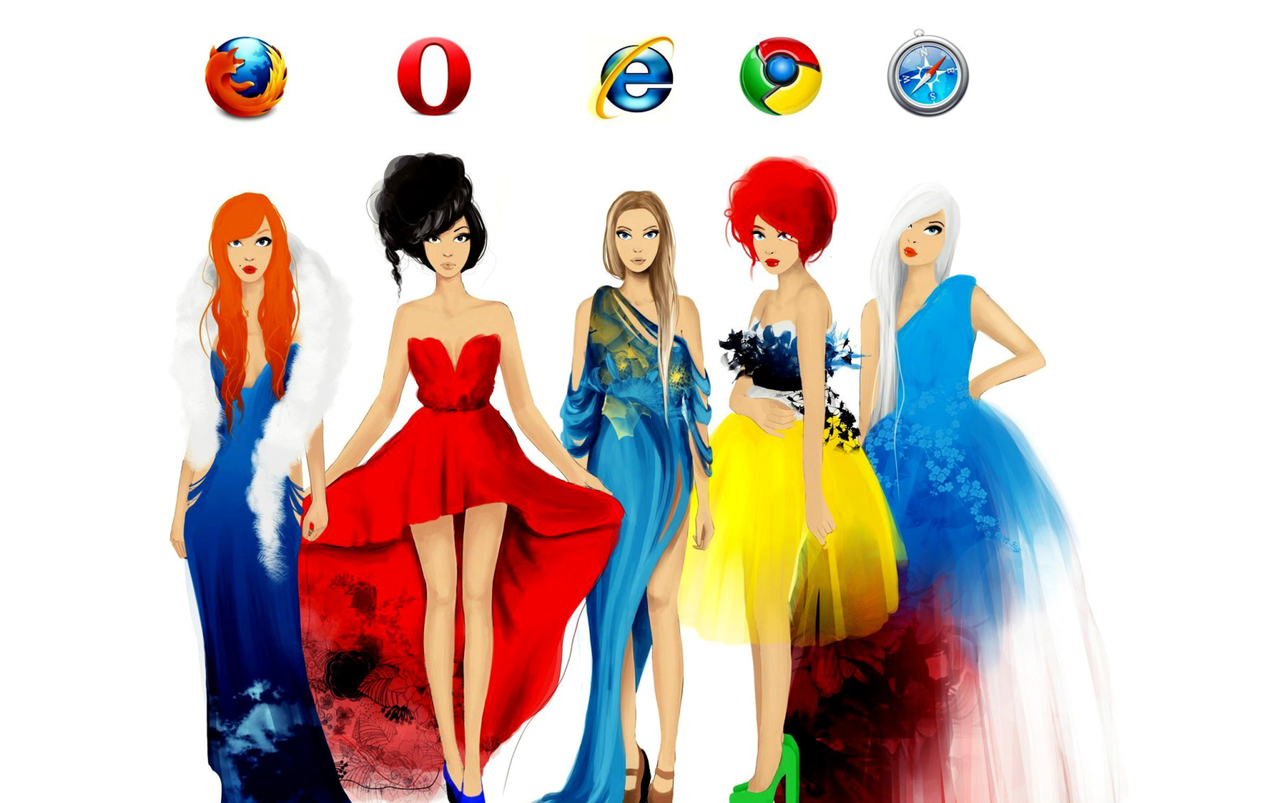 Sfondi Browsers Girls 2560x1600