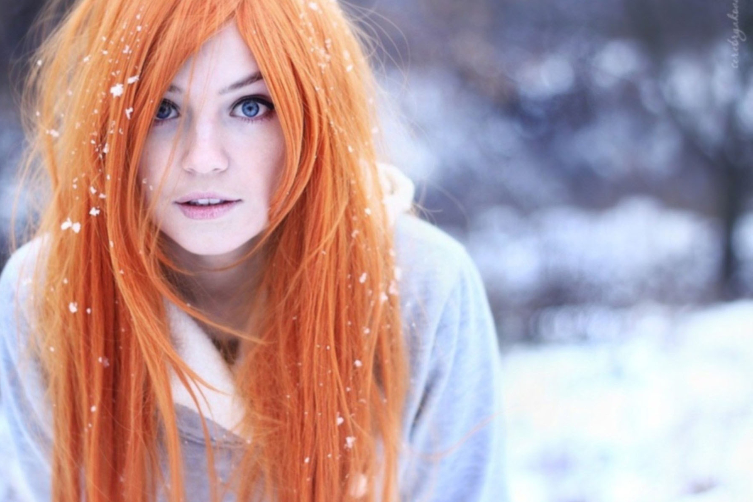 Orange hair ginger spider girl