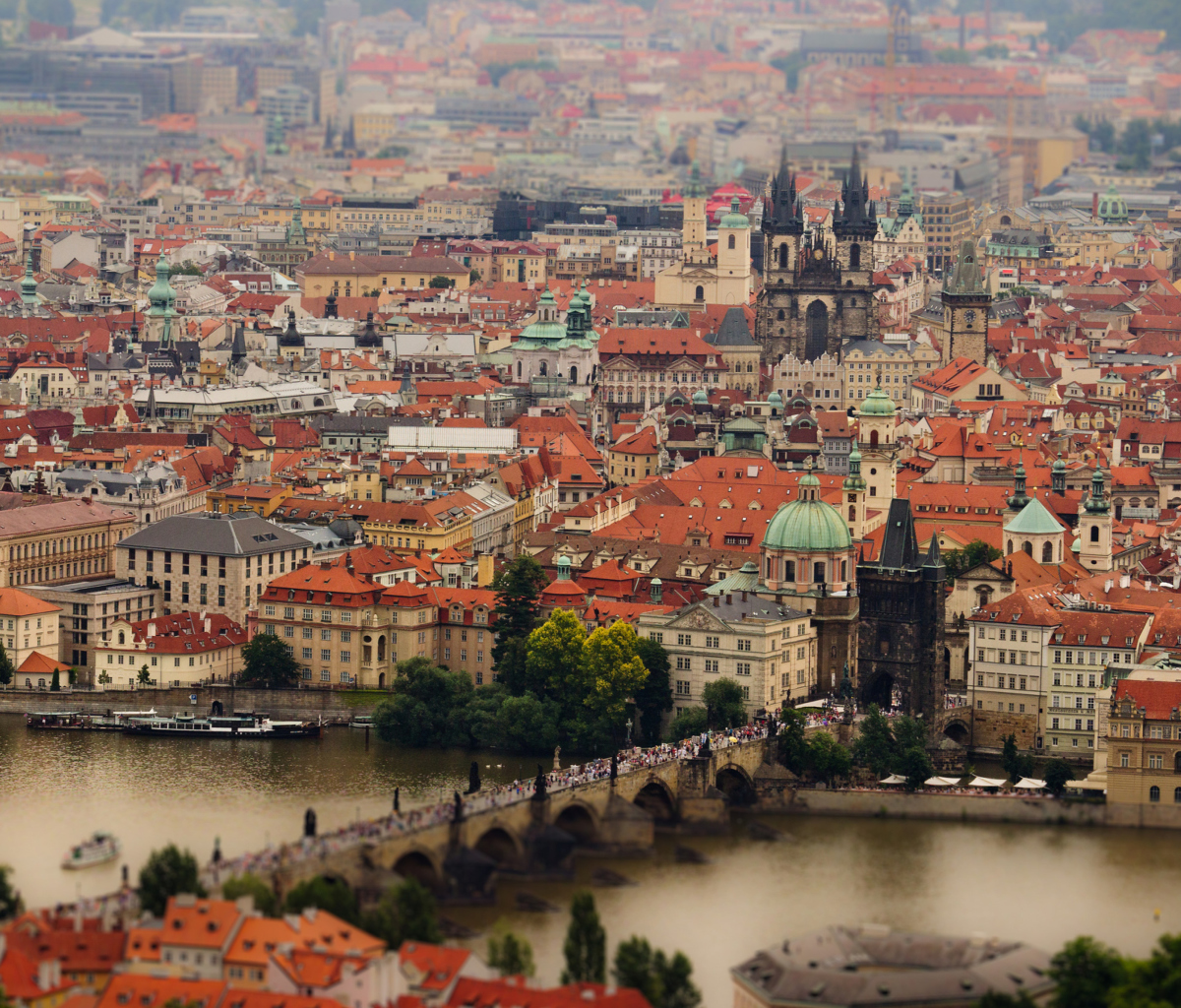 Screenshot №1 pro téma Prague, Czech Republic, Vltava River 1200x1024