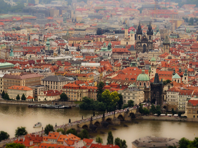 Prague, Czech Republic, Vltava River wallpaper 640x480