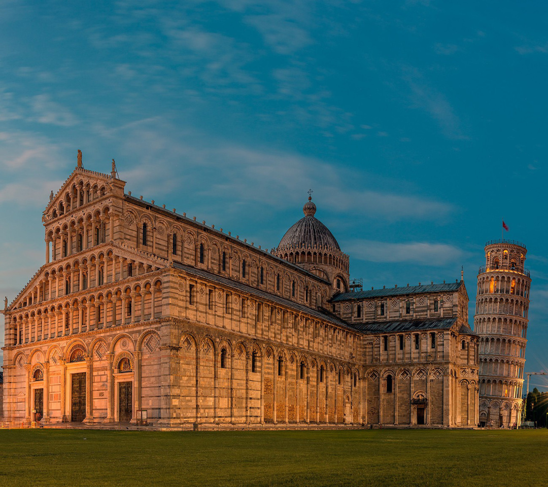 Pisa Cathedral and Leaning Tower wallpaper 1080x960