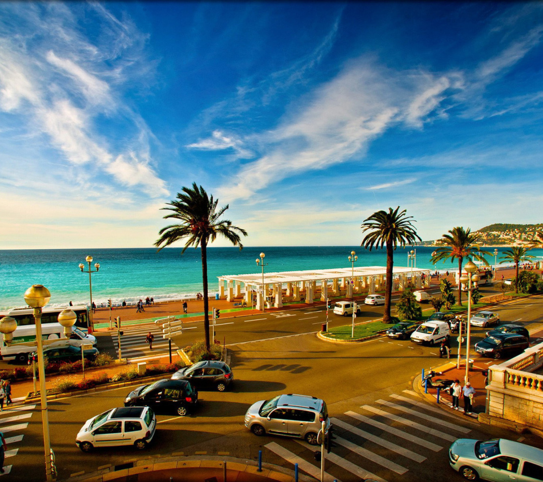 Nice, French Riviera Beach wallpaper 1080x960