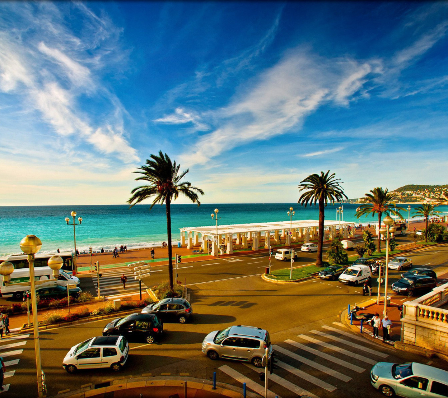 Обои Nice, French Riviera Beach 1440x1280