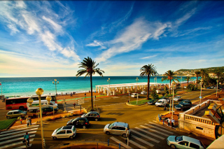 Nice, French Riviera Beach Picture for Android, iPhone and iPad