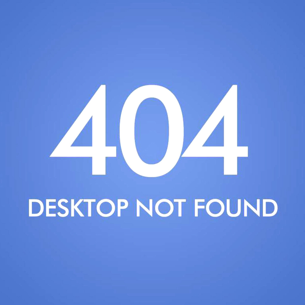 Das 404 Desktop Not Found Wallpaper 1024x1024