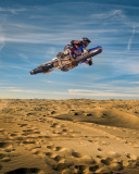 Screenshot №1 pro téma Motocross in Desert 128x160