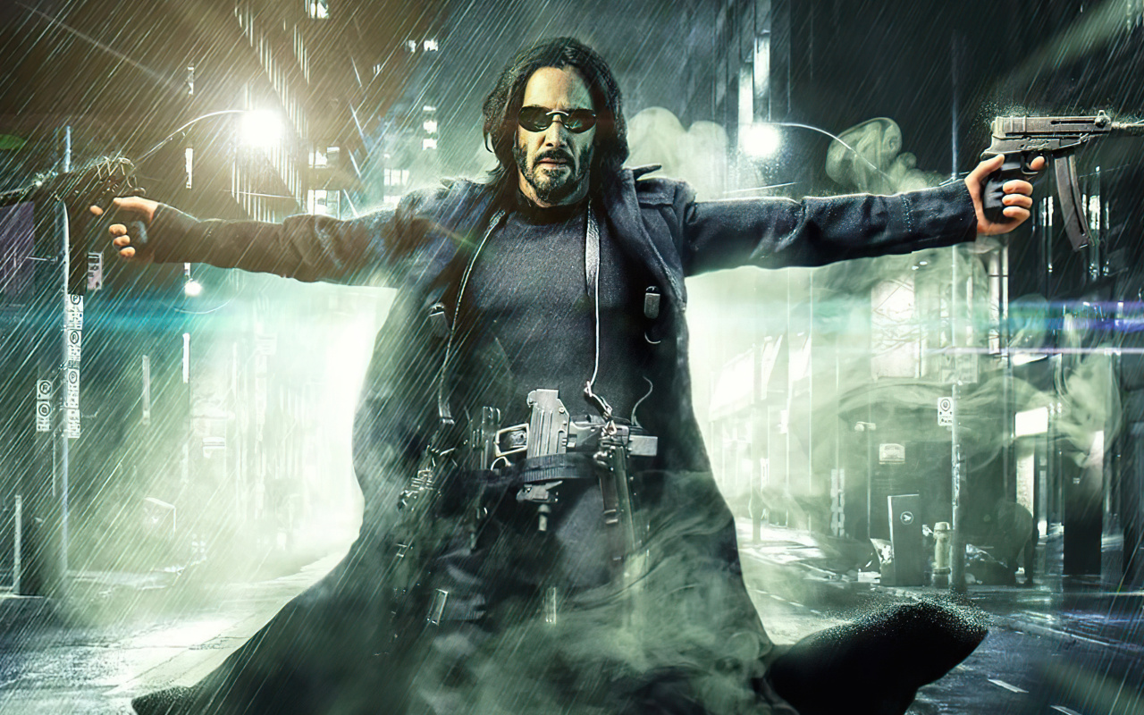 Das The Matrix Resurrections Neo Wallpaper 1280x800