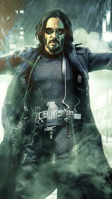 Fondo de pantalla The Matrix Resurrections Neo 360x640