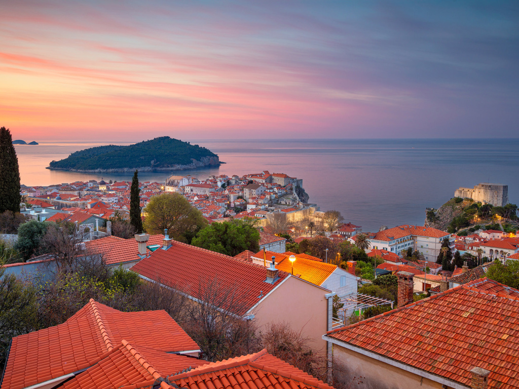 Обои Adriatic Sea and Dubrovnik 1024x768