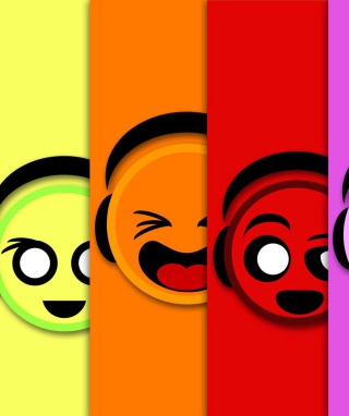 Kostenloses Colorful Smiles Wallpaper für 640x960