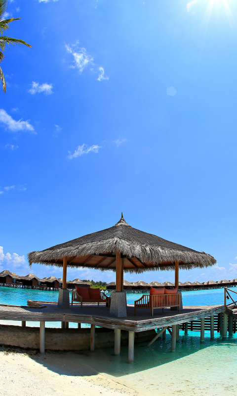 Screenshot №1 pro téma Luxury Bungalows in Maldives Resort 480x800