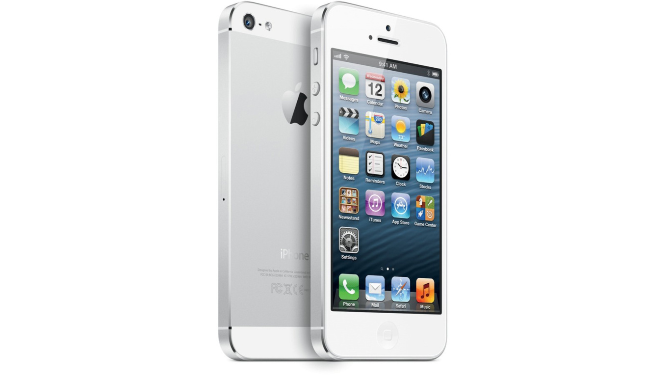 New White iPhone 5 wallpaper 1366x768