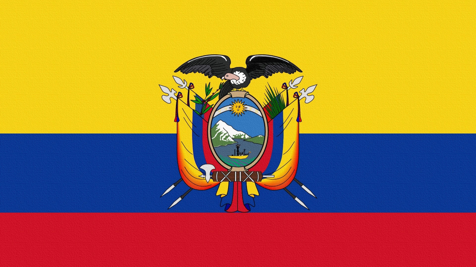 Fondo de pantalla Ecuador Flag 1920x1080