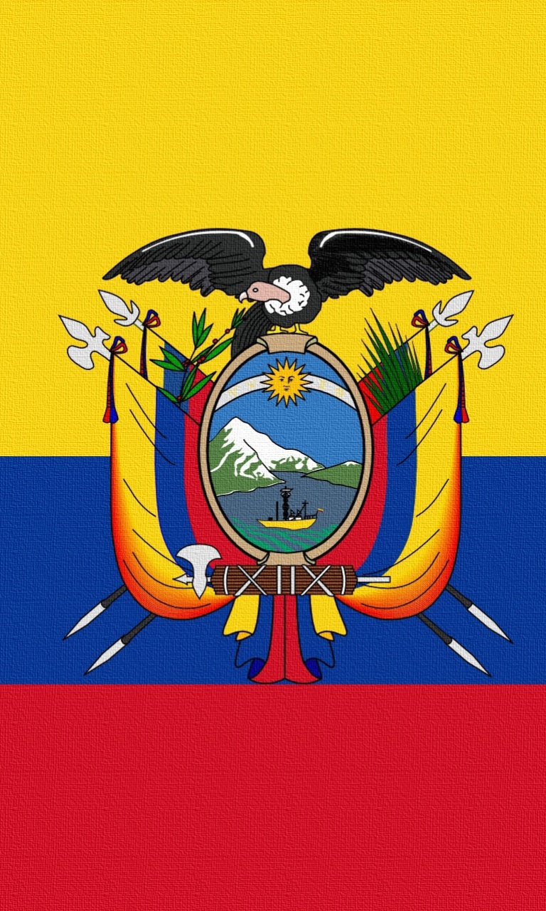 Ecuador Flag wallpaper 768x1280