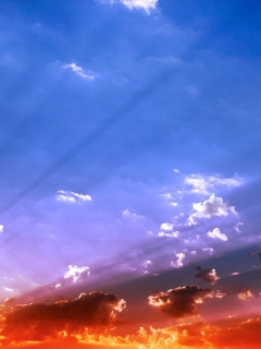 Blue Sky And Red Sunset wallpaper 240x320