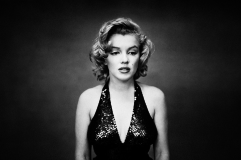 Marilyn Monroe Monochrome wallpaper 480x320