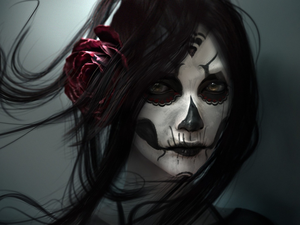 Screenshot №1 pro téma Sugar Skull Face Painting 1024x768