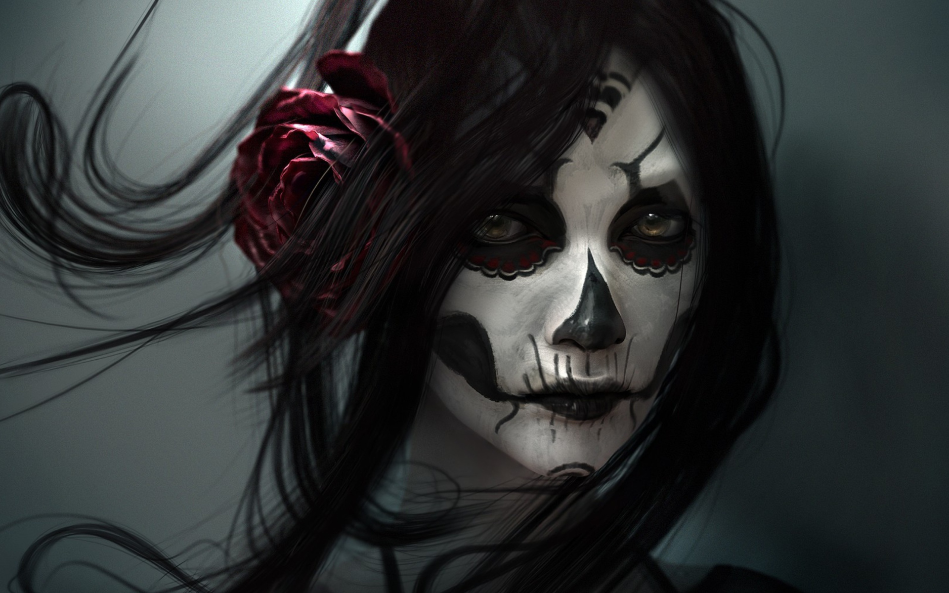 Screenshot №1 pro téma Sugar Skull Face Painting 1920x1200