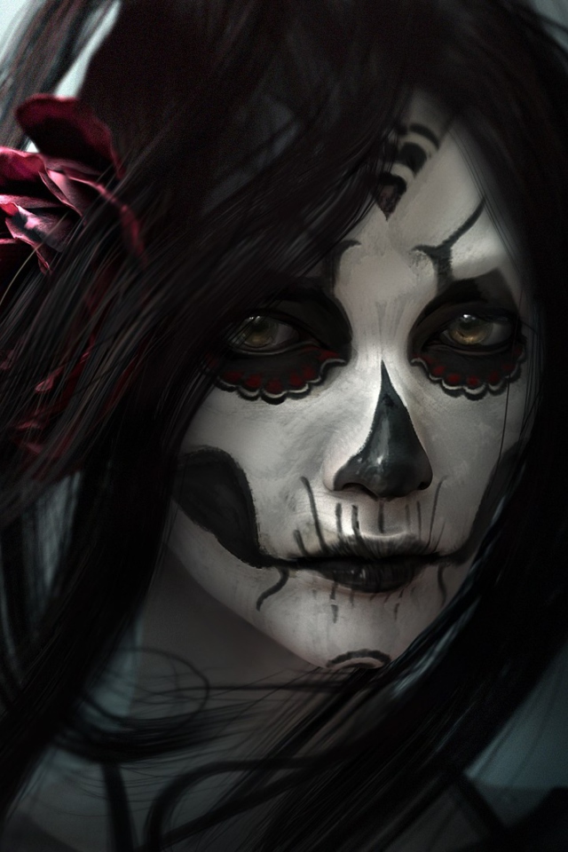 Sugar Skull Face Painting screenshot #1 640x960