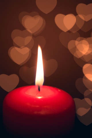 Love Candle wallpaper 320x480
