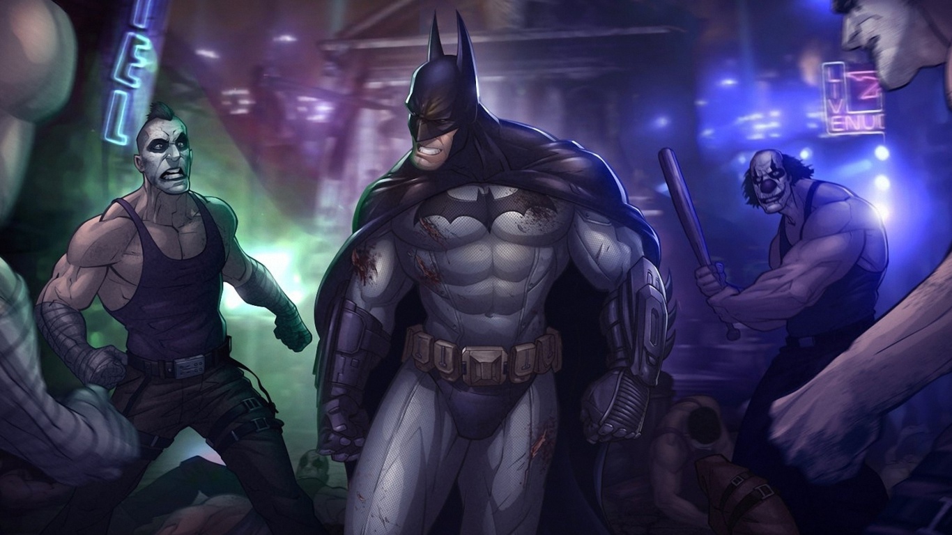 Das Batman, Arkham City Wallpaper 1366x768