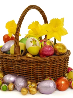 Fondo de pantalla Easter Basket 240x320