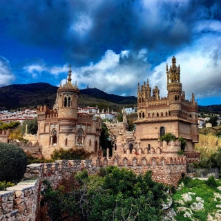 Kostenloses Castillo de Colomares in Spain Benalmadena Wallpaper für 208x208