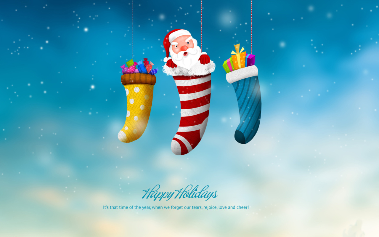 Das Merry Christmas and Happy New Year Wallpaper 1280x800